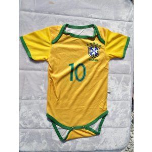 Brasil Soccer Football National Team Infant Baby Bodysuit Jersey Boys Girls Clot